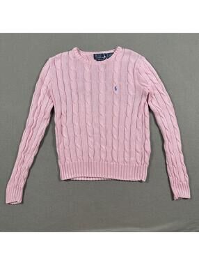 Polo Ralph Lauren Women’s Sweater Pink Cable Knit